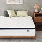 Full Size Mattress, Crystli 10 Inch Memory Foam Mattress in A Box, CertiPUR-US Certified Hybrid Mattress Full with Zero Pressure Foam & Innerspring, Medium Firm Full Mattress for Pressure Relief