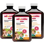 Wampole Adorable Kids Multivitamins Liquid – Fast Liquid Absorption – 350 ml (Pack of 3)