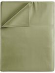 King Size Flat Bed Sheet - Hotel Luxury Single Flat Sheet Only - Wrinkle Free & Fade Resistant Flat Sheet - Extra Soft, Comfy & Breathable Flat Sheet for Women & Men - Sage Green Top Flat Sheet Only