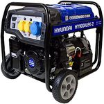 Hyundai 7kW / 8.75kVA* Petrol Open Frame Site Generator with Electric Start & Wheel Kit, 3 Year Warranty