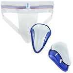 Outdoor Bunker Duke Athletic Supporter - White - with 2N1 Cup Included Small (26-32)