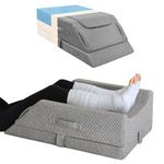 KingPavonini Adjustable Leg Elevation Pillows for Swelling, Cooling Memory Foam Leg Wedge Pillow for Blood Circulation, Wedge Pillow for Sleeping, Back Knee Hip Ankles Pain Sciatica Relief