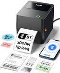 SEZNIK Tejas Shipping Label Printer | 304 DPI HD Print | USB + Bluetooth | Direct Thermal Label Printer for E-Commerce, MRP Sticker, Jewellery, Excel, Barcode, | 1 Year Warranty | No SellerFlex