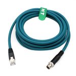 HangTon Industrial Ethernet M12 8 Pin X-Coded Male to RJ45 Cat7e Cable for Cognex Basler Flir Camera, Sensor, Network, Machine Control, Automation (2)