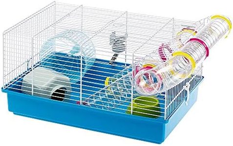 Ferplast Paula Small Hamster Cage | Fun & Interactive Cage Measures Measures 18.11L x 11.61W x 9.6H & Includes All Accessories