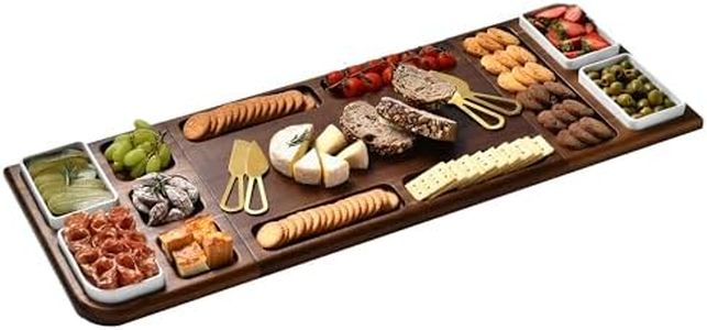 Shanik Premium Charcuterie Board - Magnetic Cheese and Meat Board, Double-Sided Serving Tray and Cutting Board, Maximum Size 31 ½ Inch - Any Occasion Quality Assured