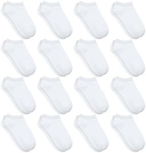 SPTRAMLE Toddler Socks, 16 Pairs Low Cut Ankle Socks for Kids (7-10 Years)
