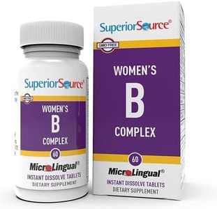 Superior Source Women?s B Complex - Energy Support Supplement for Women - Multivitamin with Vitamin B12, Vitamin B3 & More - B Vitamin Supplement Aids Heart Health - 60 Sublingual Dissolving Tablets