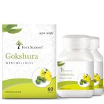 Four Seasons Gokshura Tablets, 60 Tabs | Boost Energy, Testosterone, Performance, Muscle, & Vigour | Maintain Urinary Health |Tribulus Terrestris Gokhru/Gokshura | Wellbeing for Men & Women