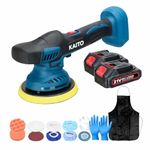 KAITO 21V Cordless Car Polisher | Brushless Motor | 2000–4500 RPM Variable Speed | 150mm Pad | Dual 4.0Ah Batteries & Fast Charger | Professional Polishing Machine for Car, Bike & Wood