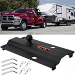 5th Wheel to Gooseneck Adapter Fits Industry-Standard 5th Wheel Rails, Gooseneck Hitch Plate with 2-5/16 Inch Ball, for Towing Heavy Trailers