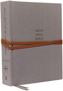 NKJV, Journal the Word Bible, Cloth over Board, Gray, Red Letter, Comfort Print: Reflect, Journal, or Create Art Next to Your Favorite Verses