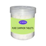 ILT Retail - Pure Camphor | Kapur | Kapoor | Kapooram Tablets | Karpooram for Puja, Aarti, Havan, Yoga Kapoor Dani, Diffuser, Air Purifier, Mosquito - Insect Repellent - 25gms (Approx 65 Tablets)