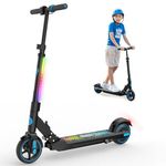 EVERCROSS EV06C Electric Scooter, 6.5'' Foldable Electric Scooters for Kids Ages 6-12, Up to 15 KM/H & 8 KM, LED Display, Colorful LED Lights, Lightweight Kids E-Scooter