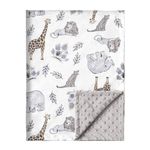 Baby Blanket Newborn Gifts, Soft Plush Blankets with Dotted Backing, Oeko-tex100, Essentials for Unisex, Toddlers, Boys Girls 75x100cm (Lion)