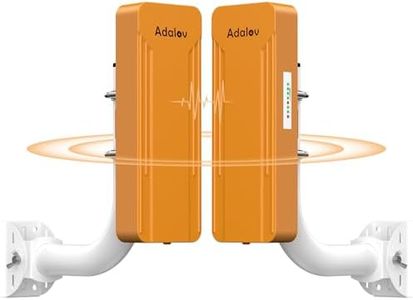 CPE469 Gigabit Wireless Bridge: Dual-Band 2.4GHz & 5.8GHz, Point to Point WiFi Bridge Outdoor with Pole Mounts, 3KM Long Range CPE, IP65 Waterproof, Network Extend to Outbuildings/Shop/Barn/Garage