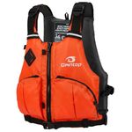 Owntop Women & Men Swim Vest for Kayaking & Paddle Sports, Adjustable Swimming Vest for Adult, Large Armhole Swim Jacket with Waist Strap for Fishing & Boating (Orange, XS/S)