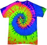 Colortone Rainbow tie-dye shirt Neon Rainbow L