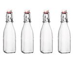 Bormioli Rocco Glass 8.5 Ounce Swing Top Bottle, Set of 4