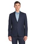 Arrow Men's Regular Solid Single Breasted Blazer (ARAFBZ5084_Navy