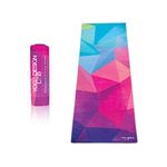 YOGA DESIGN LAB | The HOT Yoga Towel | Premium Non Slip Colorful Towel | Designed in Bali | Eco Printed + Quick Dry + Mat Sized | Ideal for Hot Yoga, Bikram, Ashtanga, Sport, Travel! (Geo.)