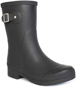 Chooka womens Solid Mid-height Rain Boot, Delridge Black, 9 US