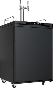 EdgeStar KC3000TWIN Full Size Dual Tap Kegerator with Digital Display - Black
