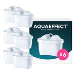 AQUAEFFECT MAX+ Water Filter Cartridges,Replacement for Brita® Maxtra+® Plus,Maxtra Pro® All-in-1,Compatible with Brita® Marella® Jug,Reduces Chlorine & Limescale,Eco-Friendly Choice (6)