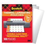 Scotch Thermal Laminating Pouches 8.9 x 11.4 Inches, 100-Pack (TP3854-100)