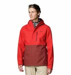 Columbia Mens Hikebound II Rain Jacket, Sail Red, Spice, XL