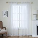 bestselected White Curtains 84 Inch
