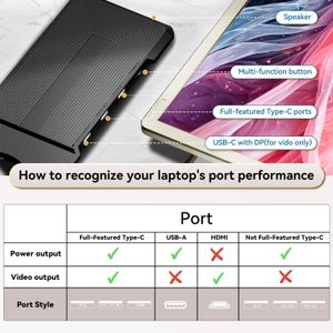 domyfan 15.6" Laptop Screen Extender – Portable Dual Monitor