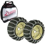 The ROP Shop | Pair of 2 Link Tire Chains & Tensioners 18x7x8 for Snow Blowers, Lawn & Garden Tractors, Mowers & Riders, UTV, ATV, 4-Wheelers, Utility Vehicles