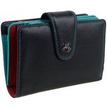 Quality LADIES Soft LEATHER Medium PURSE WALLET by Visconti; Spectrum Collection Boxed