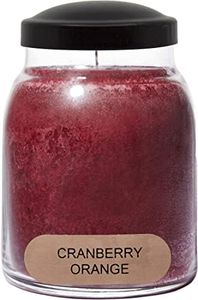 A Cheerful Giver - Cranberry Orange Baby Scented Glass Jar Candle (6oz) with Lid & True to Life Fragrance Made in USA