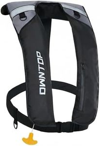 Owntop Inflatable Swim Vest for Adults, Low Profile Manual Swim Jacket, 24g CO2 Cylinder Included, D-Ring Attachment for Kayak, Fishing, Paddle Sports, Black