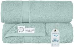 SALBAKOS - Premium Jumbo Bath Sheet 2 Pack, 100% Turkish Cotton, Absorbent & Ultra Comfy Bath Towel Sheets for Hotels & Spa | 35"x70" (Seafoam Green)