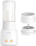 NehNeh Baby Portable Bottle Warmer for Travel, Fast-Heating Breast Milk Warmer with 9 Adapters, 5 Temperature Modes, Leak-Proof Design, and Precise Temperature Control for Breastmilk, Formula-White