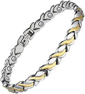 Jecanori Magnetic Bracelets for Women Girls, Adjustable Cute Titanium Steel Bracelets, Mother's Day Jewelry Gifts with Sizing Tool (Mermaid Series), Metal, no gemstone