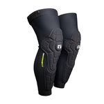 G-Form Pro-Rugged 2 Knee-Shin Guard - Knee Protection for Biking, Skating & Snow Sports - Protective Knee & Shin Guards for Sports - Padded Compression Knee & Shin Guards - Black, Adult Medium