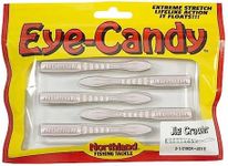 Northland Tackle Eye Candy Jig Crawler Floating 3.5" Soft Plastic Fishing Lure for Walleye Fishing, 5 Baits Per Pack, Pearl White