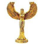 P.J.Handicrafts Brass Metal Egyptian Statue of ISIS with Candle Holder - Idol of Egypt, Yellow Size-12 inches