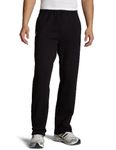 Russell Athletic Men's Dri-Power Open Bottom Sweatpants with Pockets, Black, XX-Large