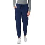 Hanes Women's Scrubs Cargo Joggers, Healthcare Scrub Joggers for Women, Moisture Wicking, Athletic Navy, Medium