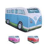 Volkswagen Camper Van Kids Pop Up Tent - Official VW UPF50+ Foldable Play Tent for Girls Boys - Multiple Colours