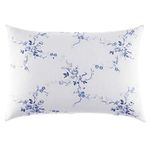 Laura Ashley Home - Ruffled Throw Pillow, Decorative Home Decor with Envelope Closure (Charlotte Blue, 14" x 20")