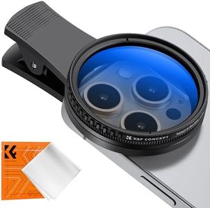 K&F Concept 52mm Clip-on CPL Phone Camera Lens Filter Kit, Circular Polarizer Polarizing Filter Compatible with iPhone 15 14 13 12 11