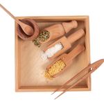 NESTA TOYS - Wooden Sensory Tool Toys with Tray | Montessori Toys for Kids | Waldorf Toys (7 Pcs)