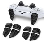 PlayVital Blade 2 Pairs Shoulder Buttons Extension Triggers for ps5 Controller, Game Improvement Adjusters for PS Portal Remote Player, Bumper Trigger Extenders for ps5 Edge - Graphite Carbon Fiber