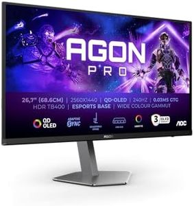 AOC AG276QZD2AM 26.5 inch WQHD Monitor 240Hz, QD-OLED Panel, 0.03ms GtG, HDR400 TrueBlack, FreeSync Prem. Pro, G-Sync Comp., Height Adjustment, Speakers (2560x1440 HDMI 2x 2.0 DP 2x 1.4 USB Hub) Black